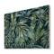 Designart - Natural Leaves Exotic On Dark I - Tropical Print on Natural Pine Wood